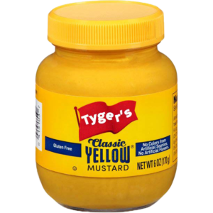 Mustard Jar branded with Tyger's font.