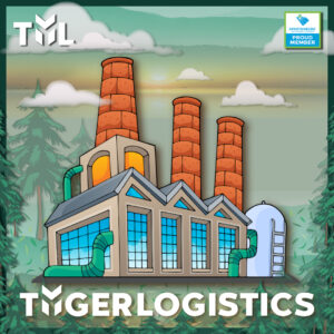 Cargo Transportation for Manufacturers in SC - A manufacturing plant with brick smoke stacks in the woods surrounded by clouds and trees.