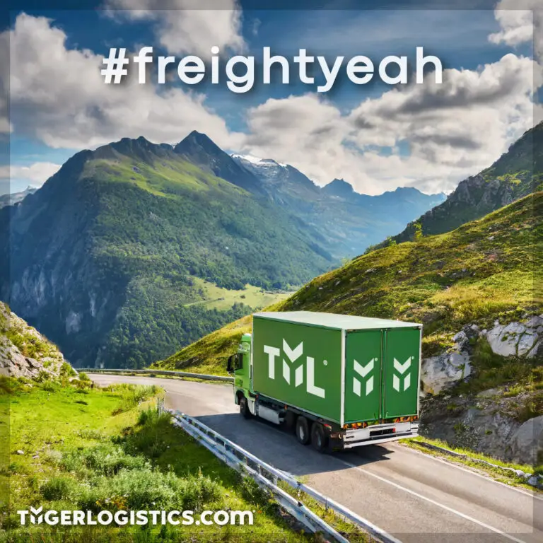 3PL Transportation Services in SC - #freightyeah TYL green commercial vehicle driving in the mountains.